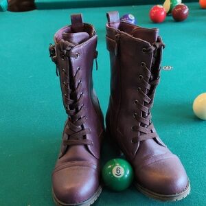 Dream Pairs Oxblood Combat Boots 6